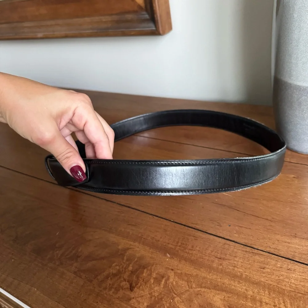 Ermenegildo Zegna Black Leather Belt